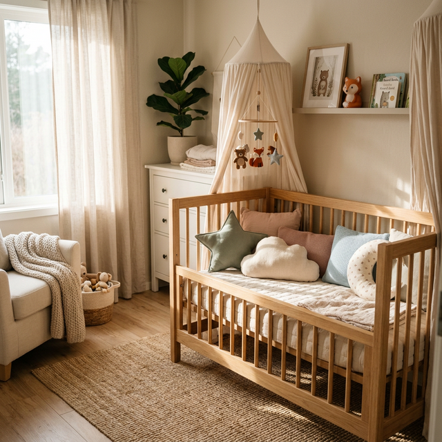 Cozy baby room with Jastuče pillows